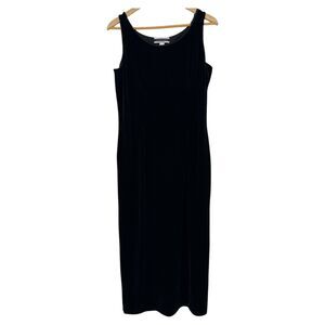 Black Velet Dress Amanda Smith Sleeveless Sheath Size 10
